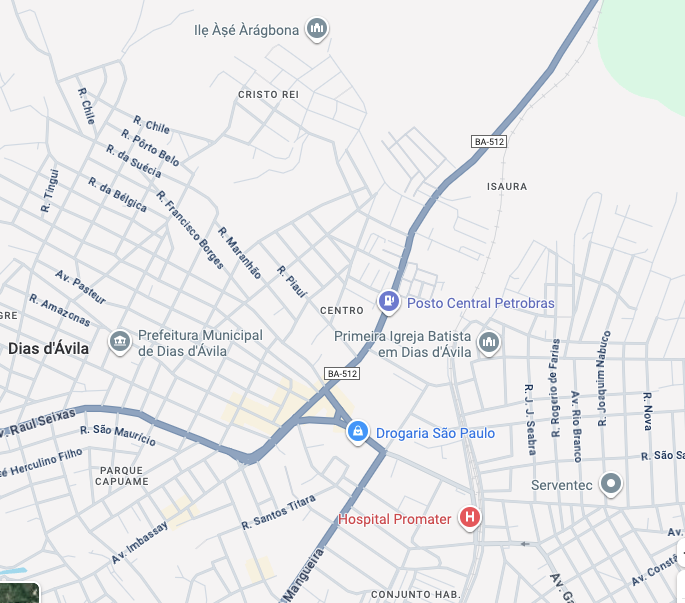Mapa com a localização do consultório em Rondonópolis-MT