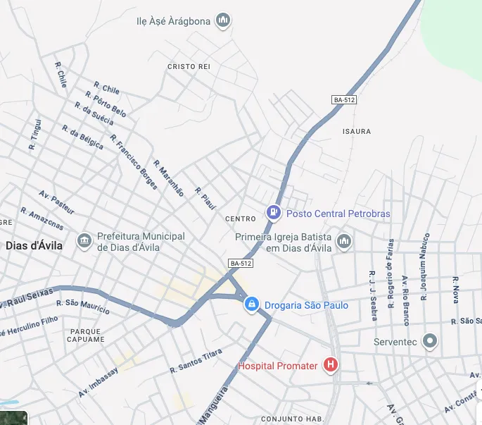 Mapa com a localização do consultório em Rondonópolis-MT